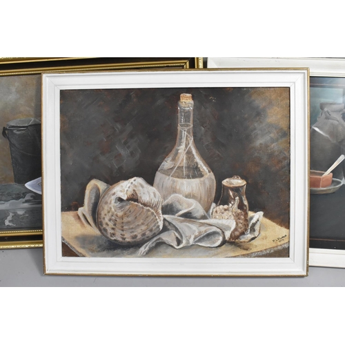 404 - A Collection of Seven Various Still Life Oils