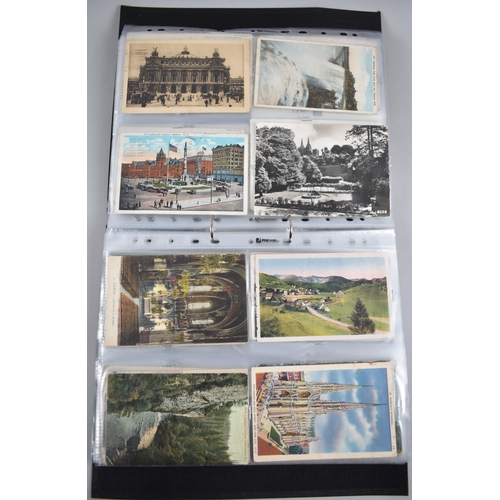 105 - A Ring Binder Containing 112 World Postcards to Include Rome, Venice, Victoria, Scotland, France, Ke... 