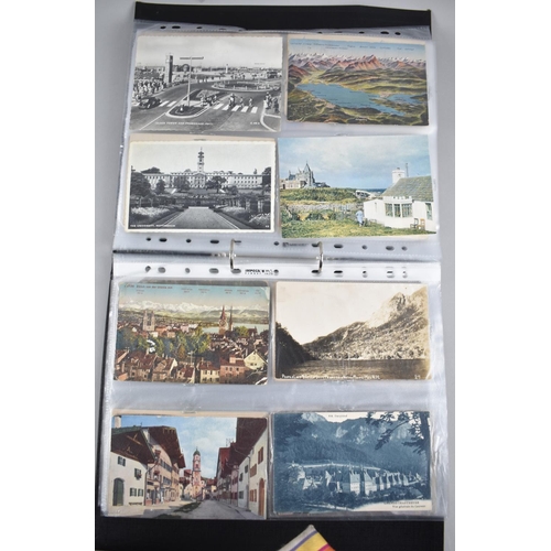 105 - A Ring Binder Containing 112 World Postcards to Include Rome, Venice, Victoria, Scotland, France, Ke... 