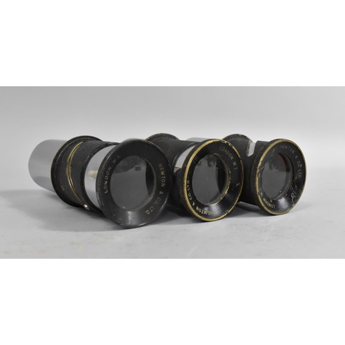 122 - A Collection of Three Magic Lantern Lenses by Newton and Co.