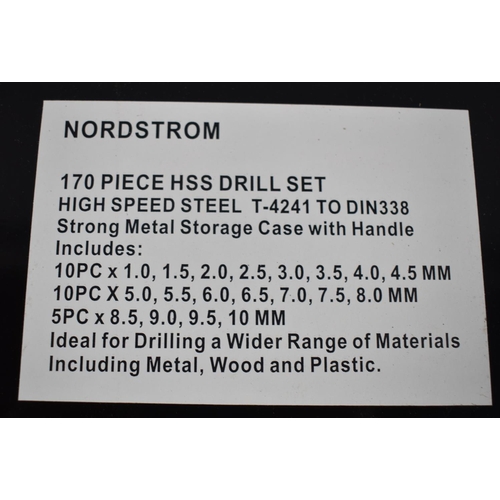 176 - A Cased Nordstrom 170 Pieces HFS Drill Set, Plus VAT