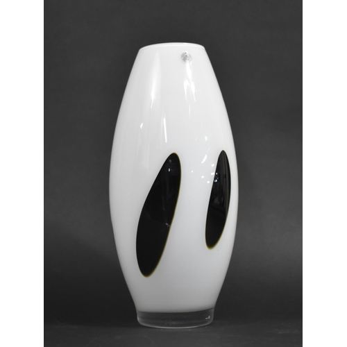 341 - A Handmade Studio Glass Vase, 34cm high