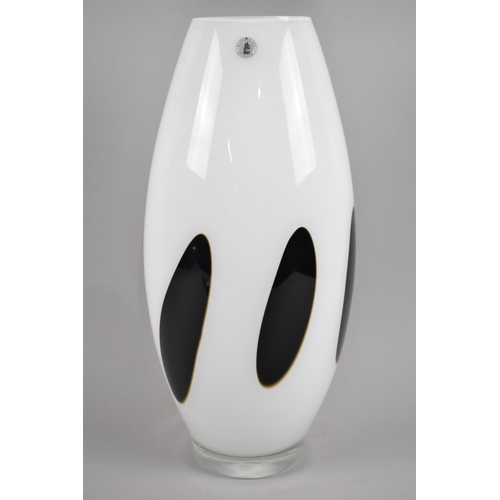 341 - A Handmade Studio Glass Vase, 34cm high