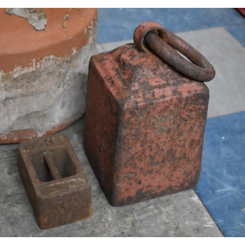 347 - Two Vintage Cast Iron Scale Weights