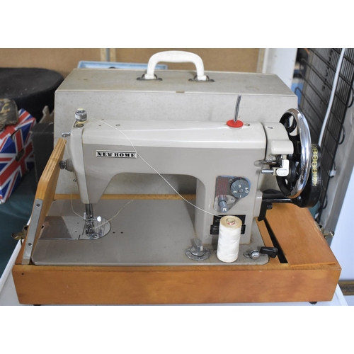 372 - A Vintage Manual New Home Sewing Machine