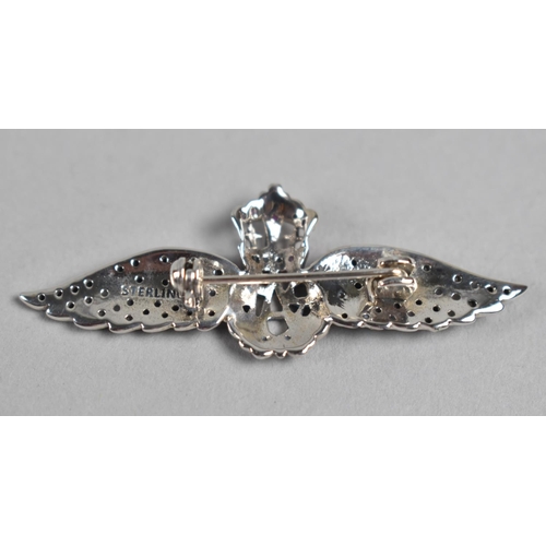 70 - A Reproduction Silver RAF Sweetheart Brooch Stamped Sterling