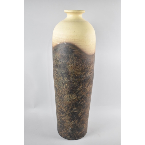 108 - A Modern Tall and Tapering Stoneware Vase, 73cm high