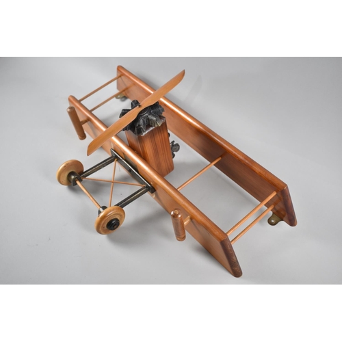 109 - A Novelty Wall Hanging Coat Hook in the Form of the Front Section of a Biplane, 61cm wide