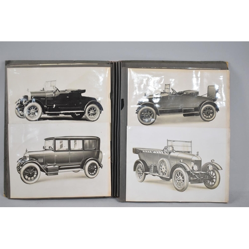 144 - A Vintage Album Containing Monochrome Prints and Photographs Relating to Vintage Cars to Include Sun... 