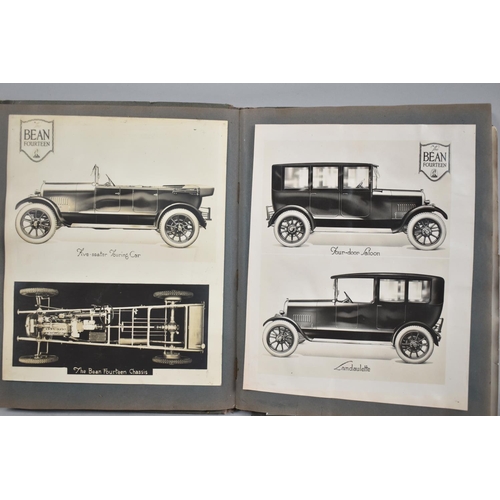 144 - A Vintage Album Containing Monochrome Prints and Photographs Relating to Vintage Cars to Include Sun... 