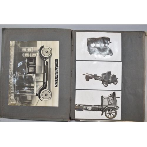 144 - A Vintage Album Containing Monochrome Prints and Photographs Relating to Vintage Cars to Include Sun... 