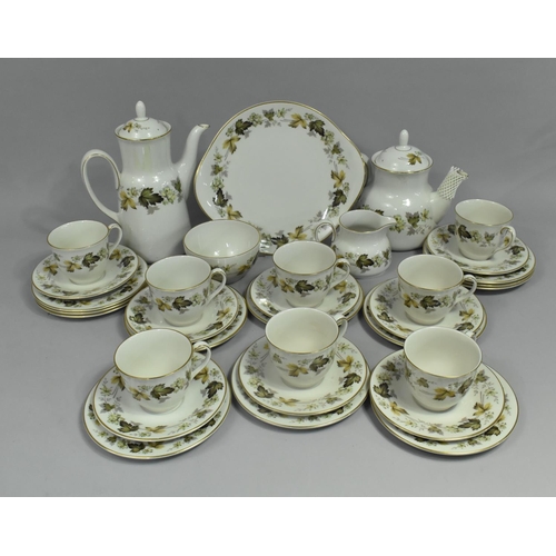 263 - A Royal Doulton Larchmont Pattern Tea Set to comprise Teapot, Coffee Pot, Eight Cups, Eight Saucers,... 