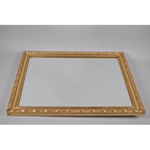 278 - A Modern Gilt Framed Rectangular Wall Mirror, 44x34cm