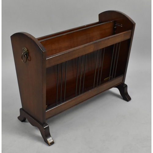 461 - A Mid 20th Century Two Division Mahogany Magazine Rack, 49cm wide