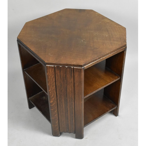 466 - A Waring and Gillow Vintage Oak Octagonal Occasional Table or Stand, 50cm Square and 52cm high