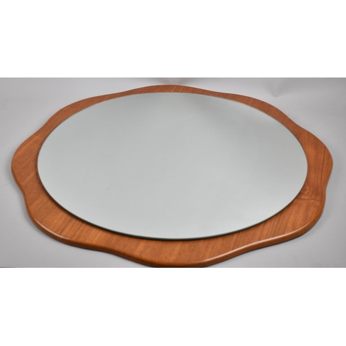 484 - A 1970's Circular Wall Mirror, 60cm Diameter