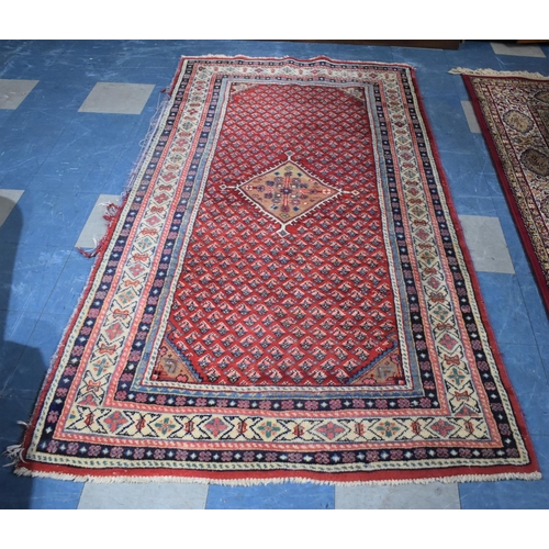 490 - A Vintage Patterned Woollen Rug, 230x120cm