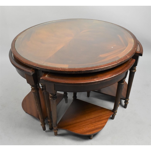 492 - A Mid 20th Century Circular Nest of Five Tables, 74cm diameter