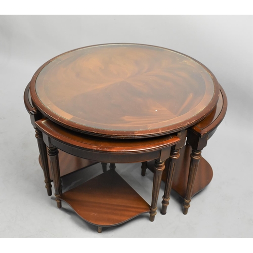 492 - A Mid 20th Century Circular Nest of Five Tables, 74cm diameter