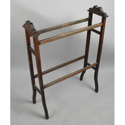 498 - An Edwardian Towel Rail, In Need of Some Restoration, 68cm wide