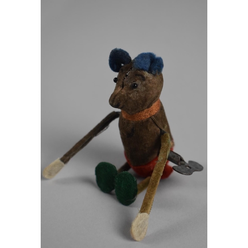 65 - A 1930's Schuco Clockwork Tumbling Mouse, with Key but Movement in Need of a Little Attention