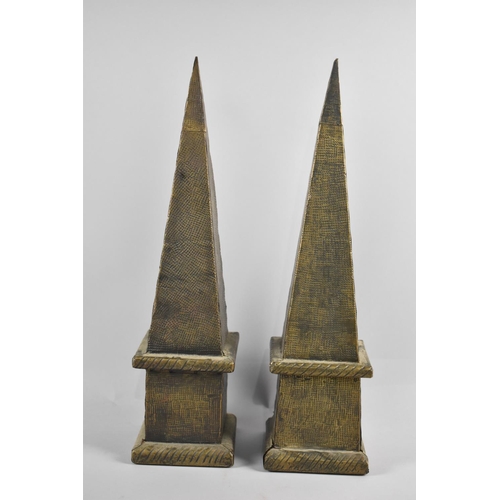 68 - A Pair of Modern Architectural Needles, 40cm high