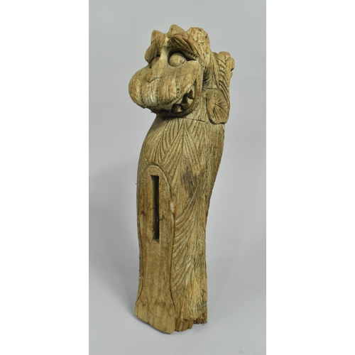 74 - A Carved Wooden Gargoyle Mount, 34cm high