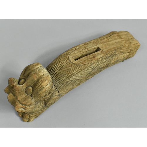 74 - A Carved Wooden Gargoyle Mount, 34cm high