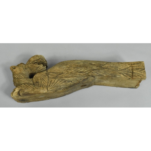 74 - A Carved Wooden Gargoyle Mount, 34cm high