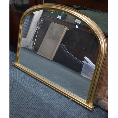 452 - A Modern Gilt Framed Overmantle Mirror, 104cm wide