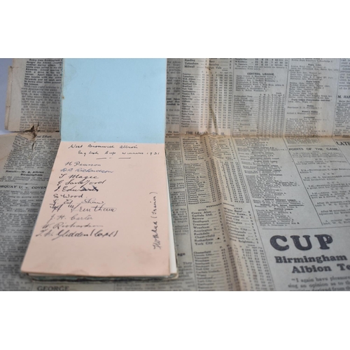 127 - A 1931 Edition of the Sports Argus Newspaper Together with a Collection of Football Autographs for W... 