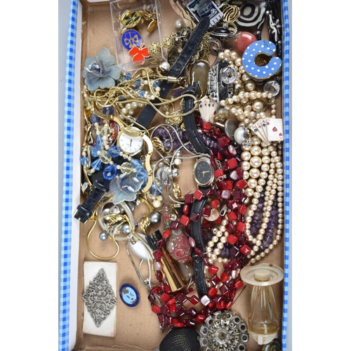 265 - A Collection of Costume Jewellery to Comprise Watches, Enamelled Badges, Italian Early 20th Century ... 