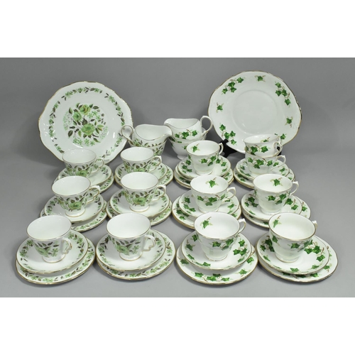 272 - Two Colclough Tea Sets to comprise Ivy and Green Flower Decorated Examples