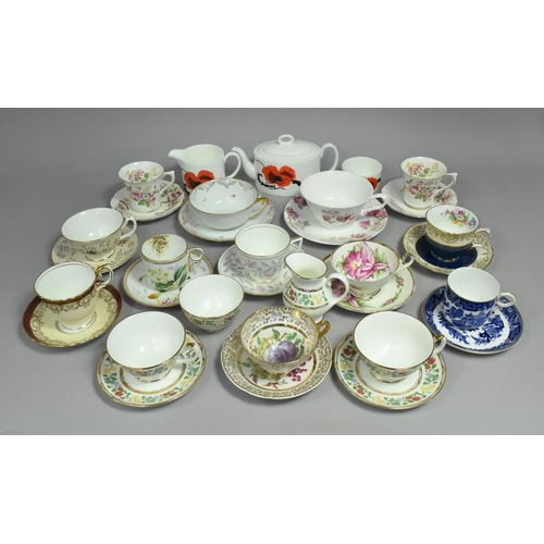 280 - A Collection of Various Cups and Saucers to Comprise Examples by Crown Staffordshire, Royal Worceste... 