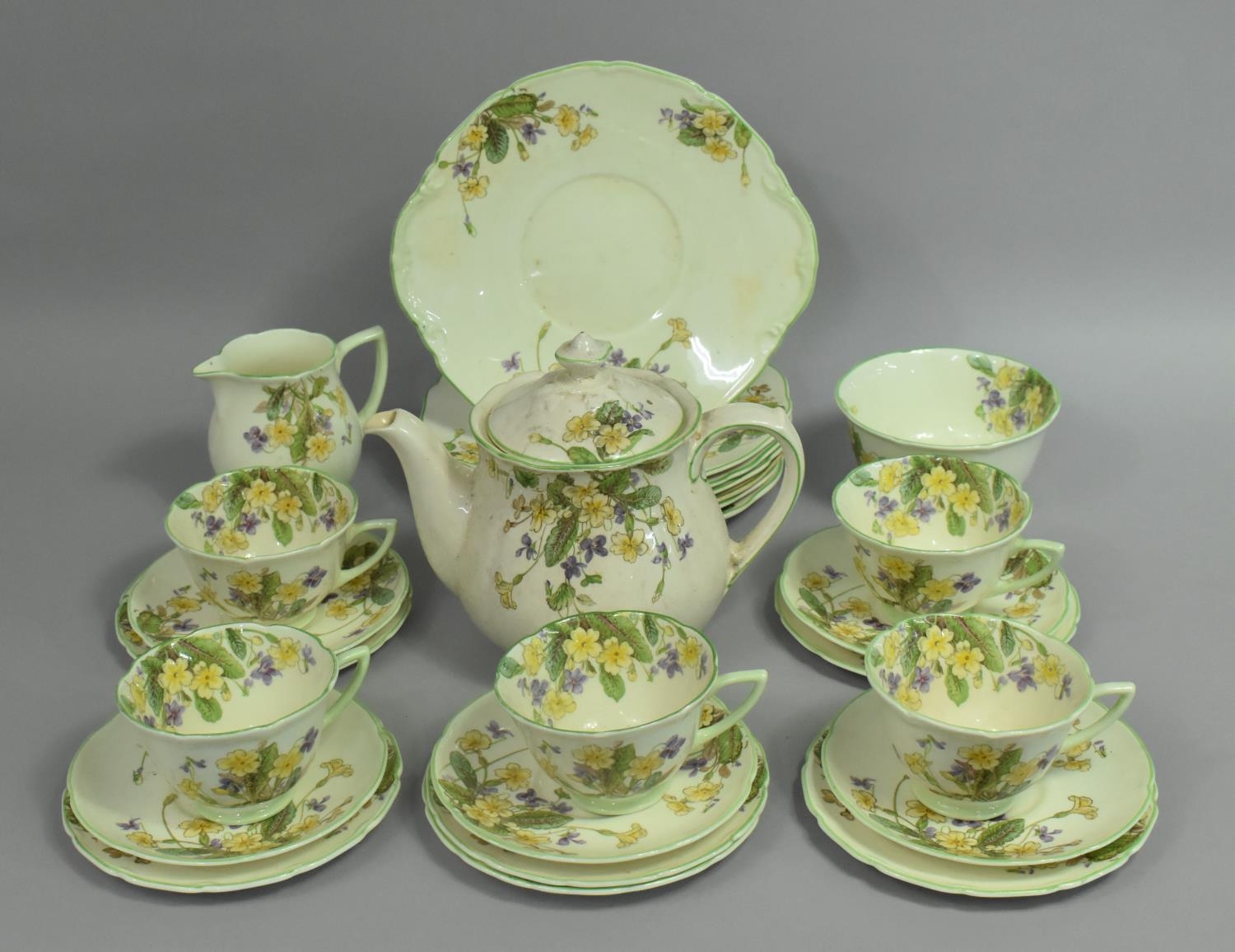 A Royal Doulton April Tea Set to comprise Cups, Saucers, Side Plates