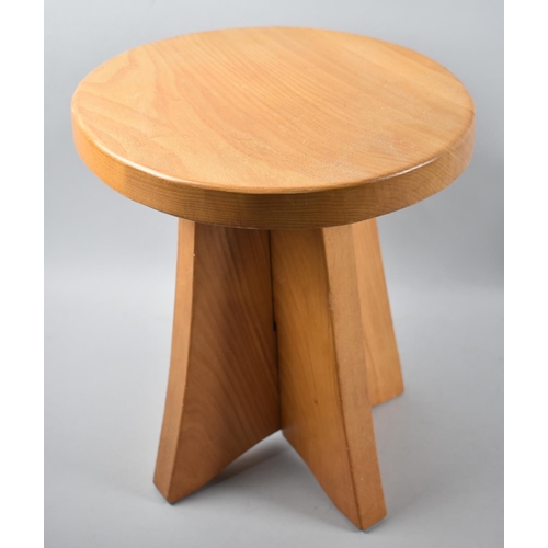 498 - A Modern Circular Topped Stool, 30cm diameter and 33cm high