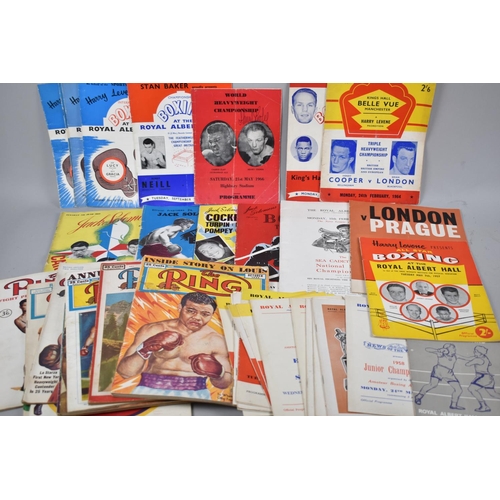 71 - A Collection of Vintage Professional and Amateur Boxing Programmes to Include 1950-60's and Feature ... 