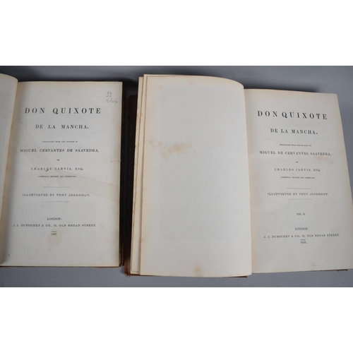 97 - A Leather Bound Volume, Don Quixote, Published by Dubochet & Co, 1837, with a similar Second Edition... 