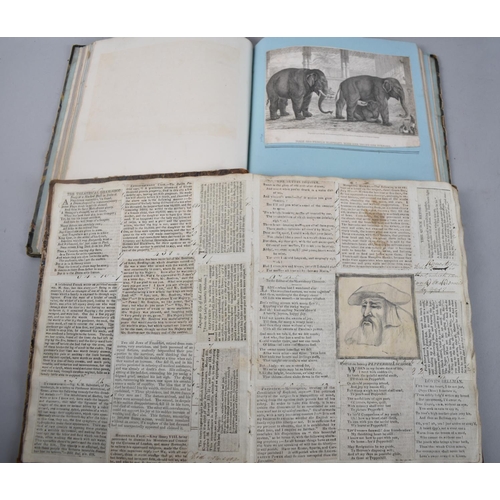 98 - Two 19th Century Scrap Books Containing Cuttings, Prints, Hand Written Text etc, Dated 1808-1818