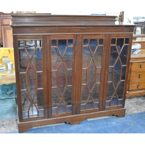 505 - A Mahogany Astragal Glazed Bookcase with Galleried Back, 138cm Wide