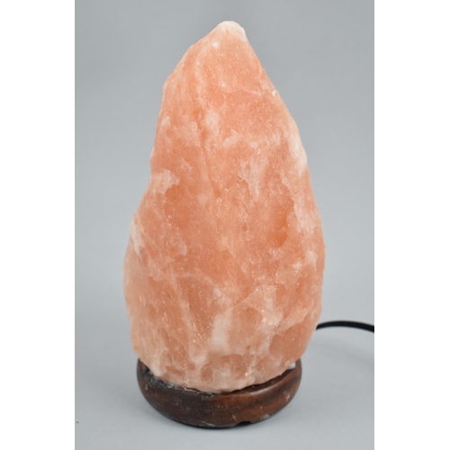 105 - A Modern Himalayan Rock Salt Table Lamp, 25cm high