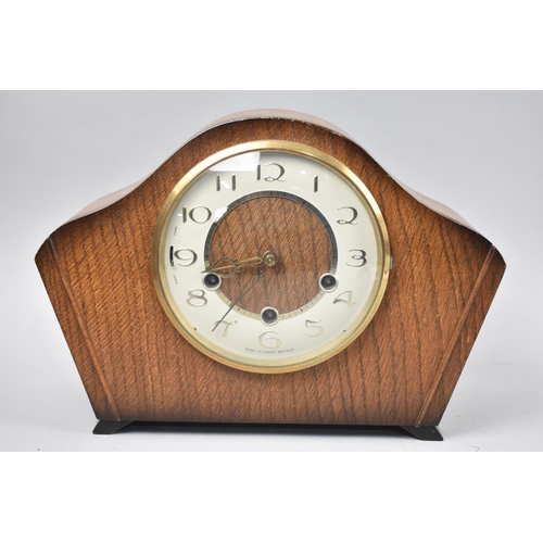 171 - A 1960's Oak Cased Westminster Chime Mantle Clock, Working Order
