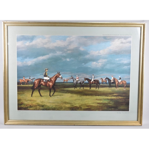 301 - A Framed Horse Racing Print, Immortals of the Turf After Leesa Sandys-Lumsdaine Signed by the Artist... 