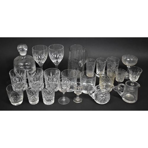 336 - A Collection of Various 19th century and Later Glass to comprise Jug with Inscription 'With Complime... 