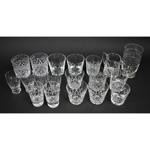 337 - A Collection of Various Cut Glass Tumblers Etc