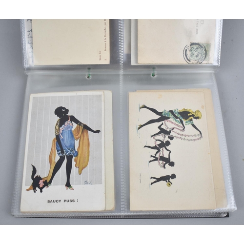 34 - A Collection of Art Nouveau and Art Deco Postcards to include Seven Raphael Kirchner, Also Leo Fonta... 