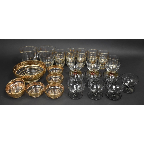 342 - A Collection of Various Late 20th Century Glassware to comprise Sundae Dishes, Lemonade, Tumblers, F... 