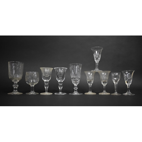 343 - A Collection of Various Victorian and Later Drinking Glasses