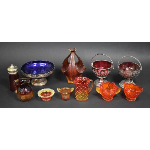 344 - A Collection of Various Victorian and Later Moulded and Other Glassware to comprise Jugs, Basket, Si... 