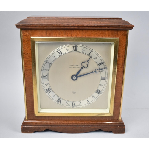 36 - A Mid 20th Century Elliot Mantel Clock, Working Order, Mahogany Case, 21cms Wide and 24cms high